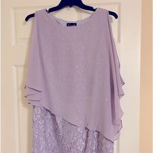 Comfortable, over the head, no zippers, Wedding guest Dress, size 14W, worn once